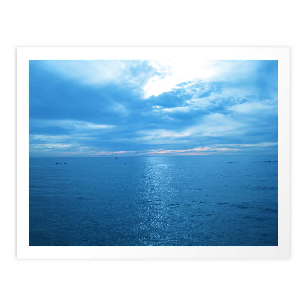 Ocean In Blue On A New Year's Day Art Print by terrod