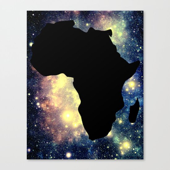 Africa Mauve Teal Galaxy Canvas Print