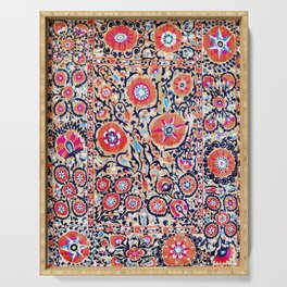 Shakhrisyabz Suzani Uzbek Embroidery Print Serving Tray