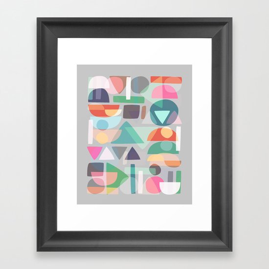 Pastel Geometry 2 Framed Art Print by Mareike Böhmer ...