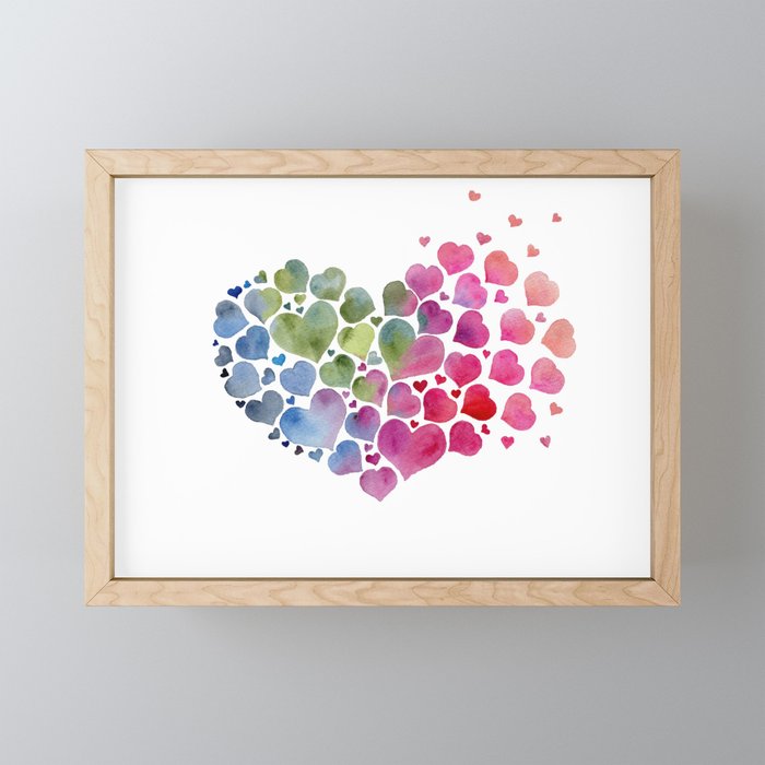 Hearts  Framed Mini Art Print