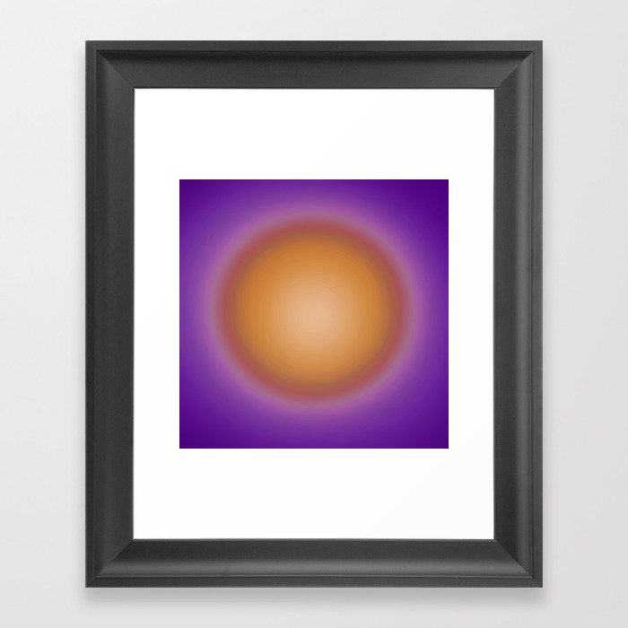 Orb Gradient // Burnt Orange Framed Art Print