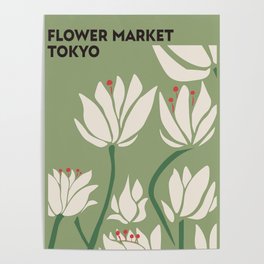 Flower Market Tokyo Poster