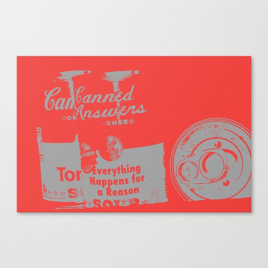 Canned Answers Canvas Print