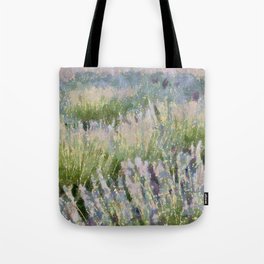 Lavender Fields Abstract Art  Tote Bag