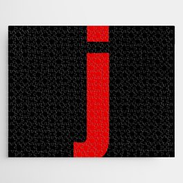 letter J (Red & Black) Jigsaw Puzzle