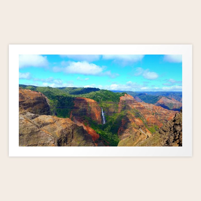 Canyon in Kauai Art Print by Nomadic Soul Art Society6
