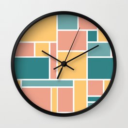 Geometric Summer Abstract Wall Clock