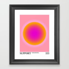 Gradient Angel Number: Support Framed Art Print