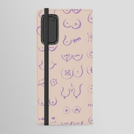 Very Peri Boobies Drawing Android Wallet Case