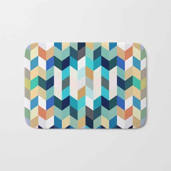 Colorful Geometric Background Bath Mat