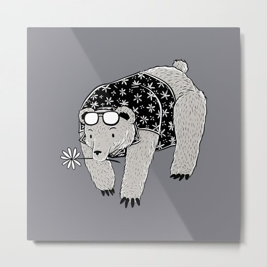 Goth Bear Florida Vacation Metal Print