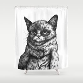 Tard the Grumpy Cat Shower Curtain