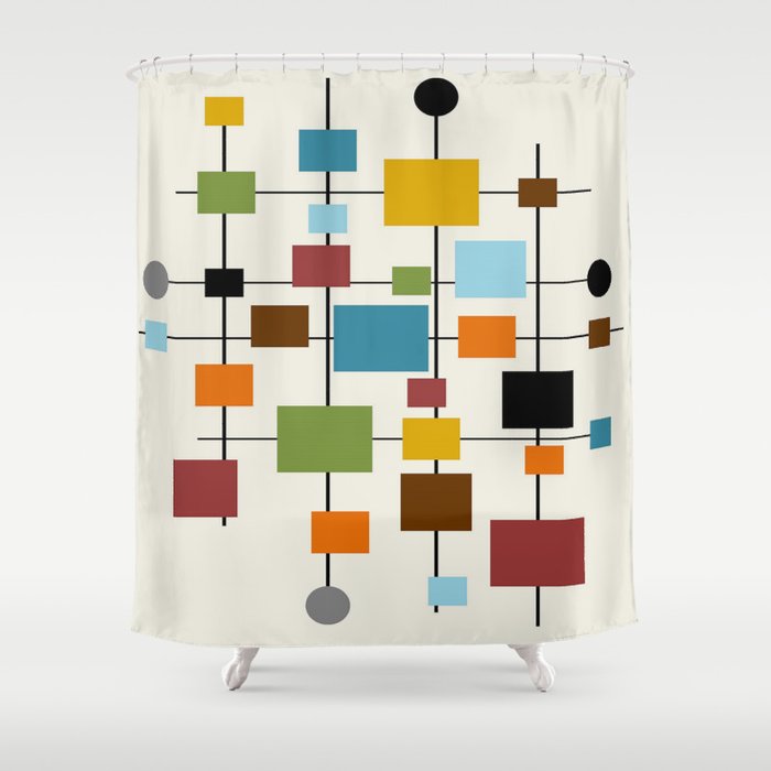 Mid-Century Modern Art 1.3 Shower Curtain