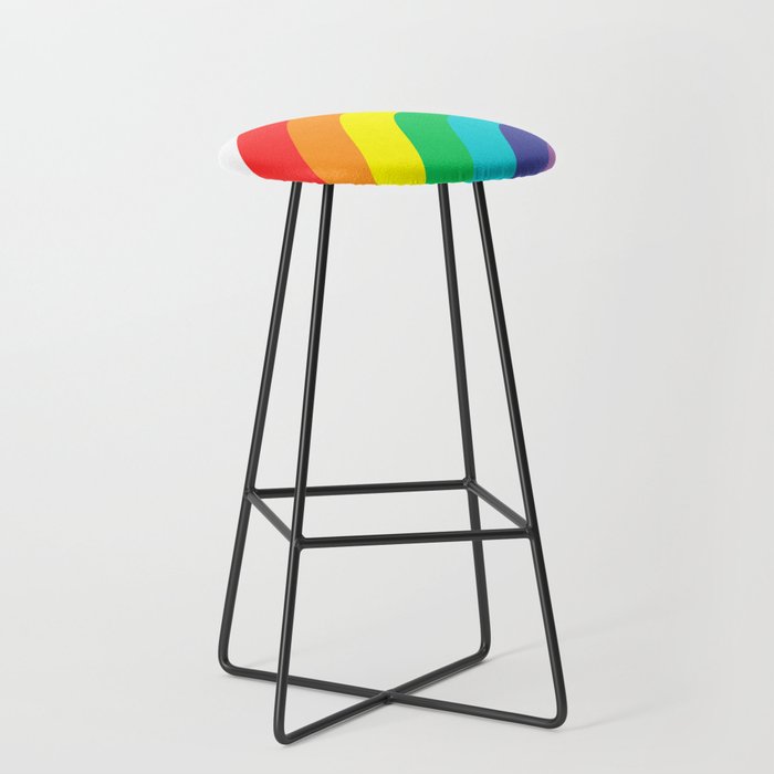 Wave Your Rainbow with Pride Bar Stool