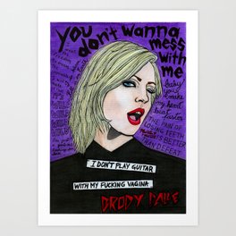 Brody Dalle  Art Print | People, Painting, Illustration, Music 