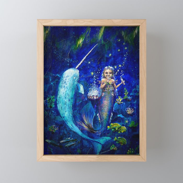 Mermaid Seastar Framed Mini Art Print