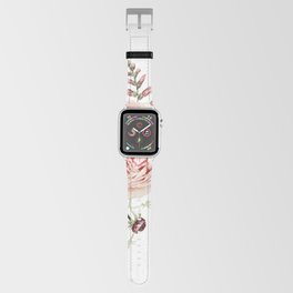 Rose and Foxglove Watercolor Florals Apple Watch Band