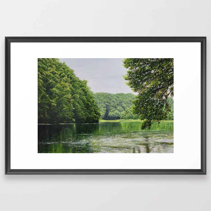 Serene lake Framed Art Print