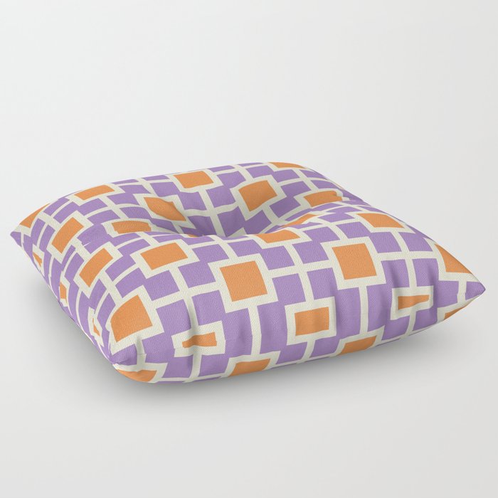 Classic Hollywood Regency Pattern 781 Lavender and Orange Floor Pillow
