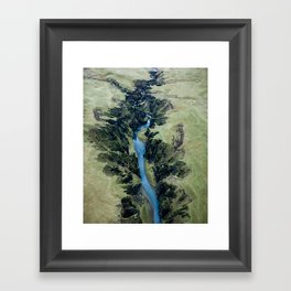 Aerial View of Fjaðrárgljúfur Canyon in Iceland Framed Art Print