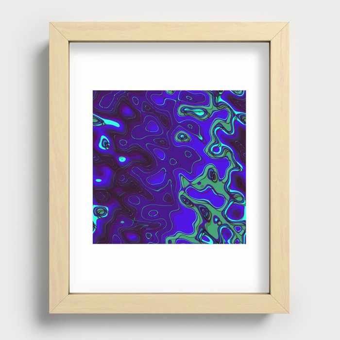 Night blue Recessed Framed Print