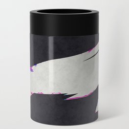 Abstract horizontal black stripes Can Cooler