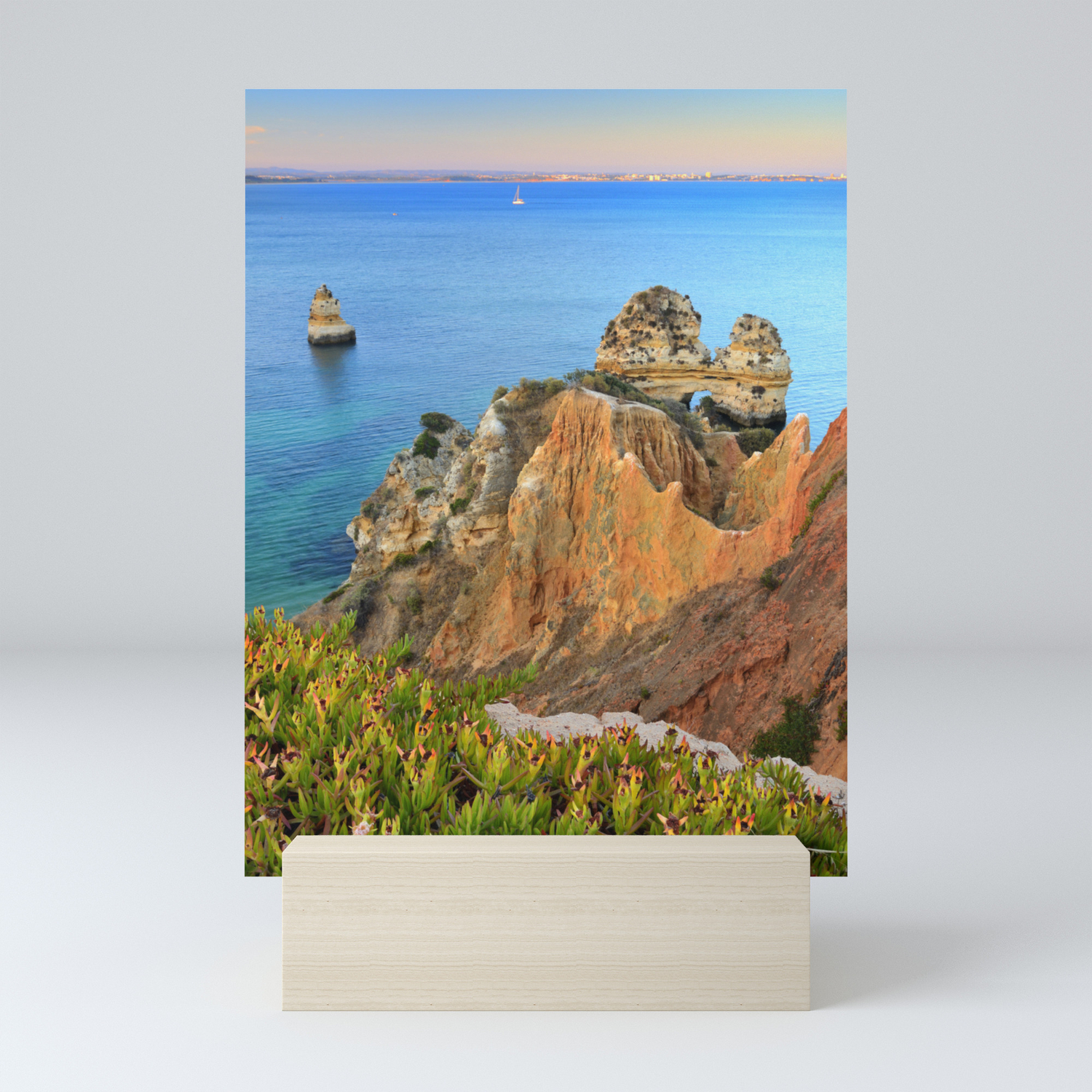 Praia Do Camilo At Sunset Algarve Portugal Mini Art Print By Guidomontanes Society6