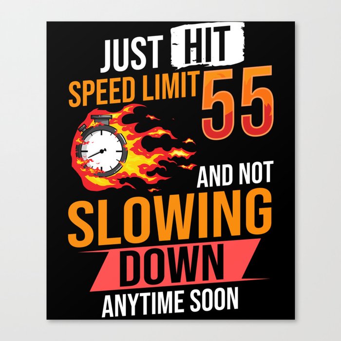 Speed Limit Sign Race Car Racer Street Racing Canvas Print
