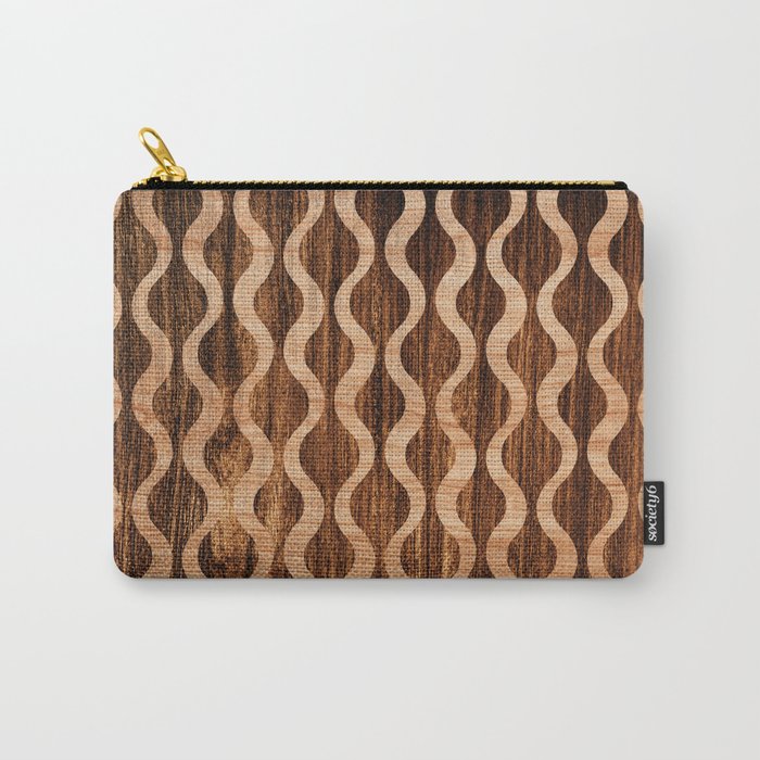 wood inlay style art 008 Carry-All Pouch