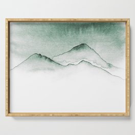 Silent Green Mountainrange Serving Tray