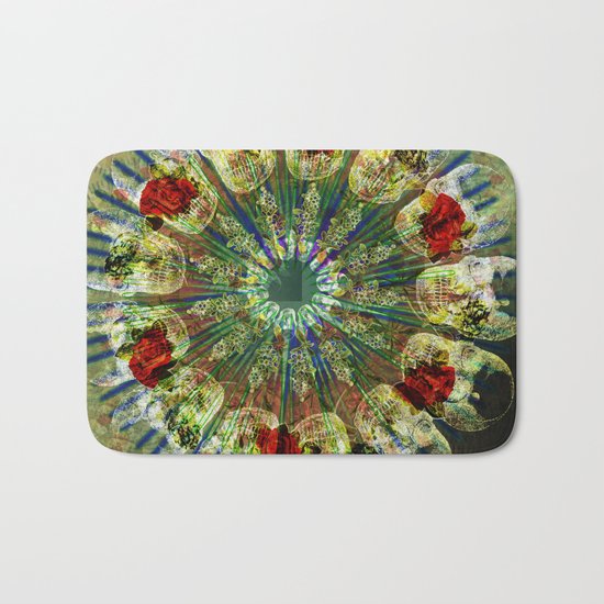 Skull Mandala Bath Mat