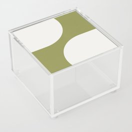 Modern 70s Arch Figures Abstract on Green Acrylic Box