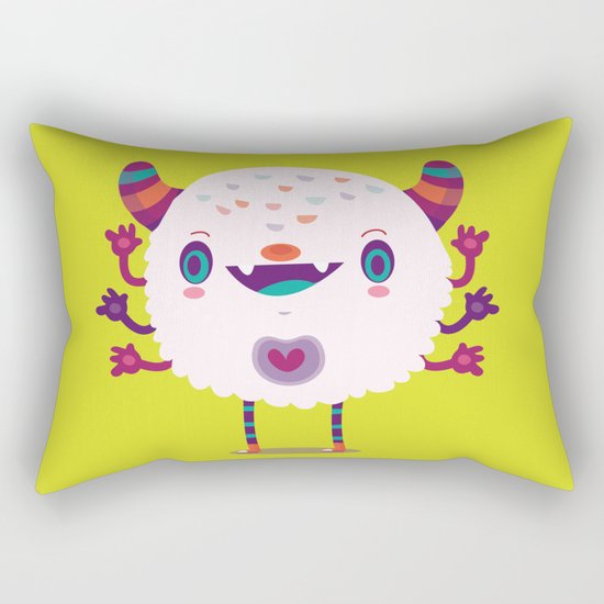 Puffy monster Rectangular Pillow