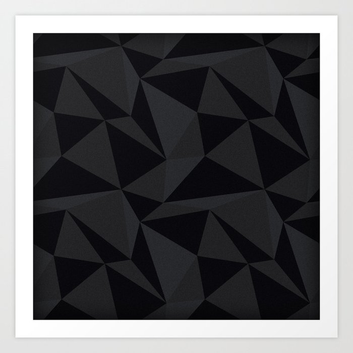 Triangular Black Art Print
