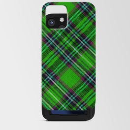 Plaid Green Trendy Collection iPhone Card Case