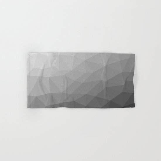 Grey Gradient Geometric Mesh Hand & Bath Towel