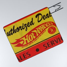 Vintage 1968 Authorized Dealer Hot Wheels Redline Sign Picnic Blanket