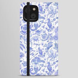 Blue Tattoo iPhone Wallet Case