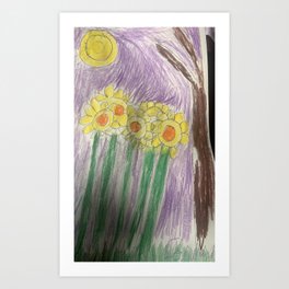 Sunflowers als Vangough Art Print