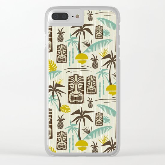 Island Tiki - Tan Clear iPhone Case