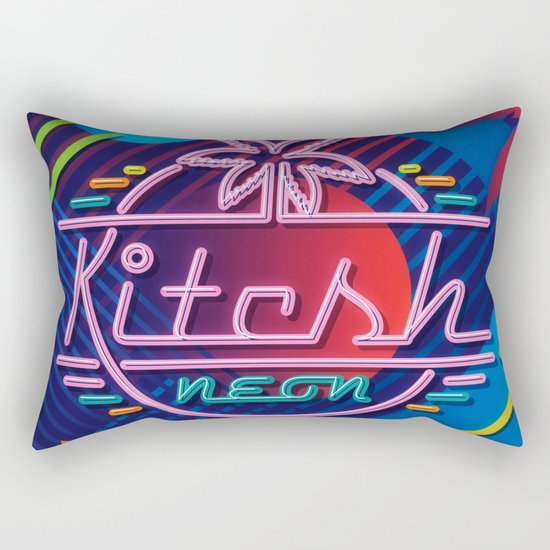 Kitsch Neon Rectangular Pillow