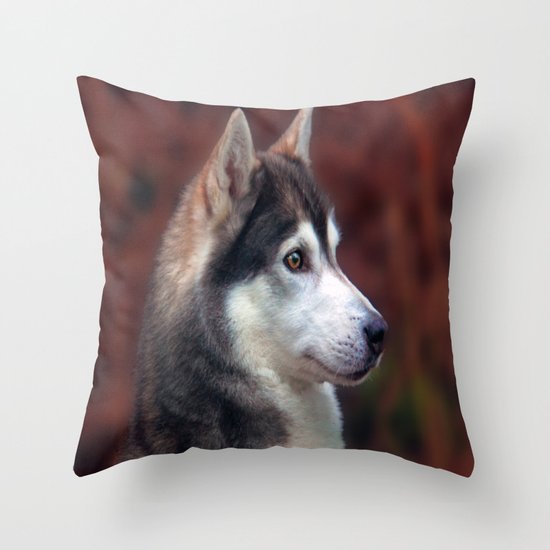 brown eyes Throw Pillow