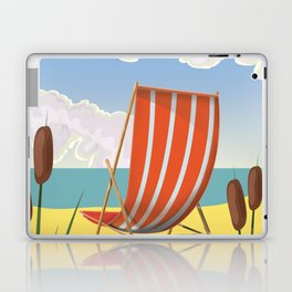 Zandvoort Netherlands seaside travel poster. Laptop Skin