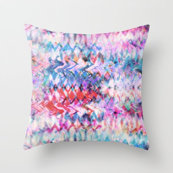 Tie Dye Soda Throw Pillow