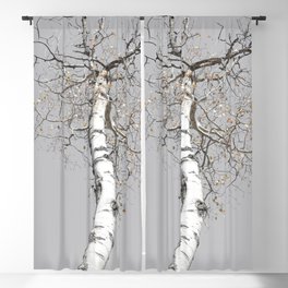 Birch White Blackout Curtain