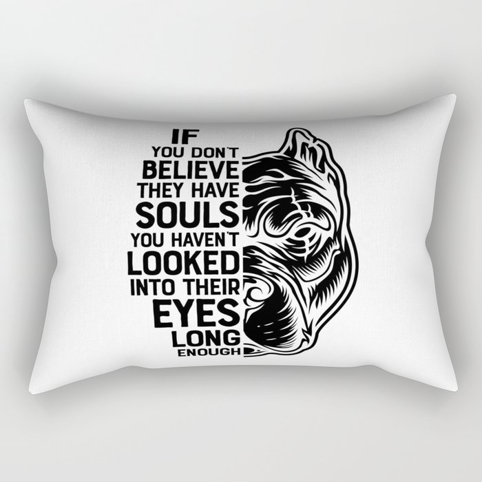 Pitbulls Have Soul Dog Lover Rectangular Pillow