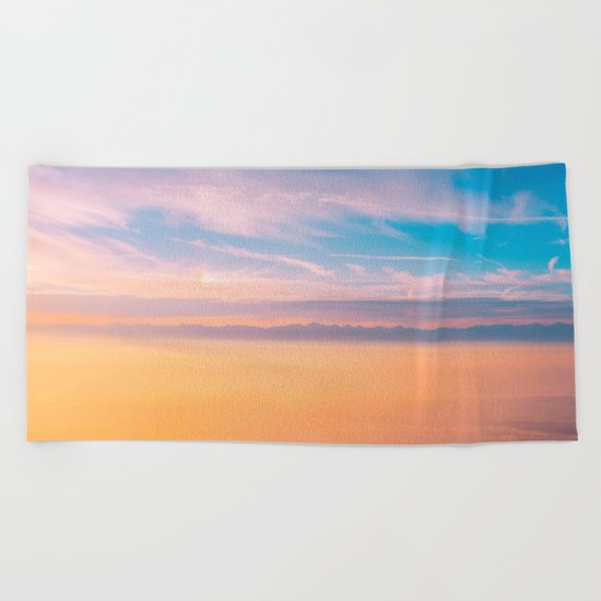 Romantic sky Beach Towel