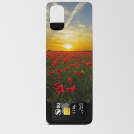 A field of flowers with sunset Android Card Case