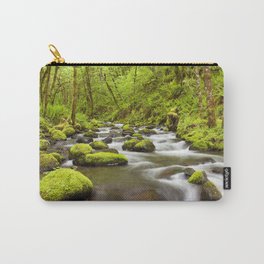 Gorton Creek through lush rainforest, Columbia River Gorge, Oregon, USA Carry-All Pouch
